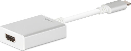 Moshi Μετατροπέας USB-C male σε HDMI female Ασημί 1τμχ 99MO084202