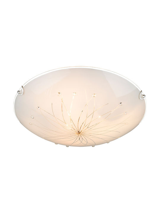 Globo Lighting Calimero Clasică De sticlă Plafonieră de tavan cu Dulie E27 40buc Alb