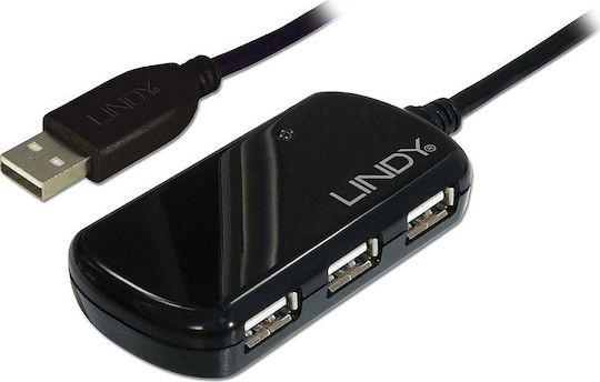 Lindy Hub 4 Θυρών USB 2.0 με σύνδεση USB-A