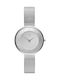 MVMT Mod S1 Γυναικείο Ρολόι 32mm Μπαταρίας με Ασημί Μεταλλικό Μπρασελέ