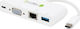 Techly USB-C / USB-A Docking Station με 4K PD Ethernet Λευκό (IADAP USB31-DOCK2)