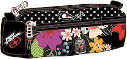 No Fear Aloha Pencil Case Barrel with 2 Compartments Black No Fear Aloha Pencil Case Barrel with 2 Compartments Black