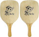Algino Dolfin Beach Rackets Kit Beige with Straight Handle Beige