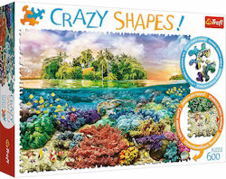 Crazy Shapes: Tropical Island Puzzle 2D 600 Bucăți