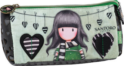 Santoro Gorjuss The Scarf Pencil Case with 1 Compartment Green