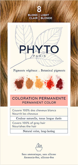 Phyto Phytocolor Боя за Коса Без Амоняк 8.0 Светло Русо 50ml