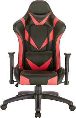 Fylliana 9810 Artificial Leather Gaming Chair with Adjustable Arms Red