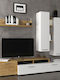 Wohnzimmer TV-Einheit Astin Golden Oak / White L203xB45.3xH180cm