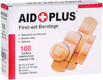 Sterilizate Plasturi Autoadezivi Aid Plus First Aid Bandage Sterile 100buc