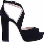 JIMMY CHOO Ladies Shoes APRIL 120 SUE - BLACK - Δέρμα