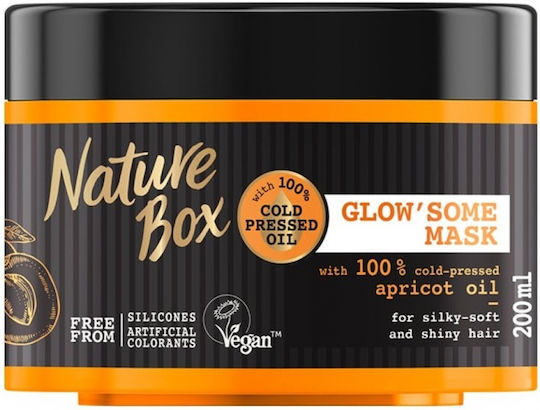 Nature Box Apricot Oil Μάσκα Μαλλιών για Λάμψη 200ml
