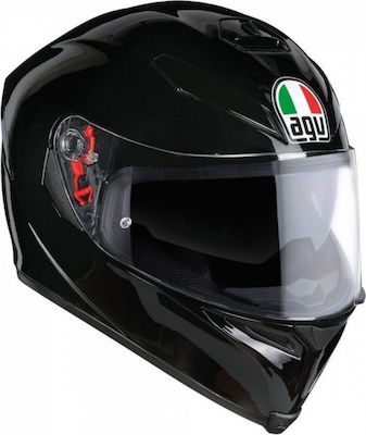 AGV K-5 S Black Κράνος Μηχανής Full Face 1390gr με Pinlock και Sunvisor