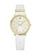 Versace Watch with White Leather Strap VE8100319