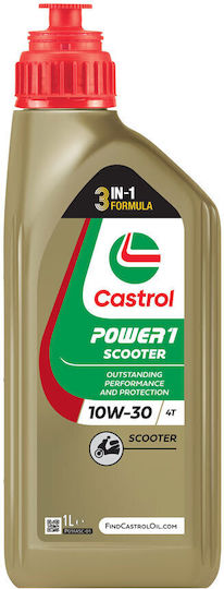 Castrol Power 1 Scooter 4T 10W-30 Λάδι Μοτοσυκλέτας για Τετράχρονους Κινητήρες 1lt