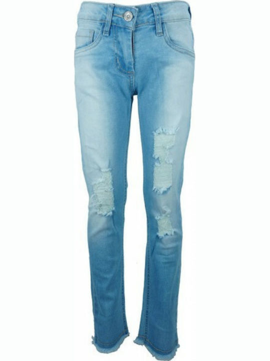 New College Kids Denim Trousers Light Blue