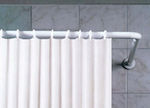 Import Hellas Corner Shower Curtain Rod Wall Mounted Aluminium White 80x80cm