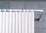 Import Hellas Corner Shower Curtain Rod Wall Mounted Metallic Νίκελ 80x80cm