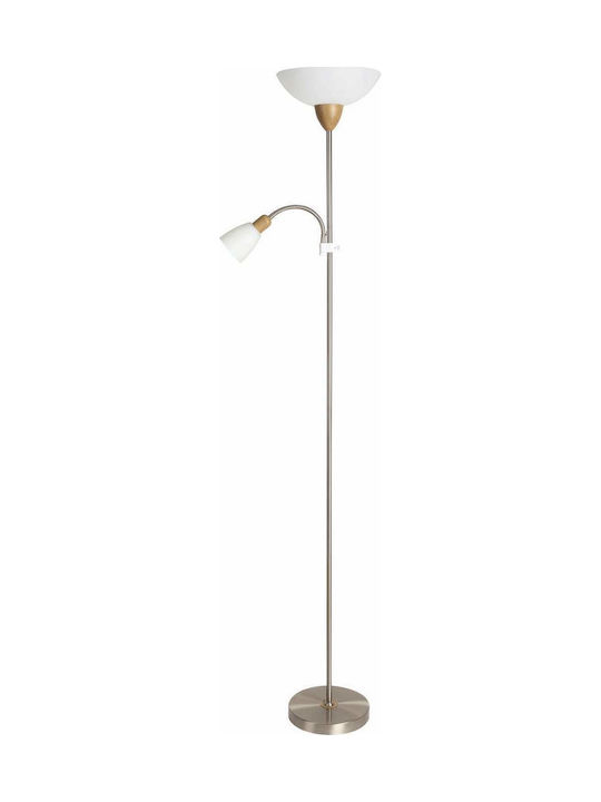 Rabalux Diana Floor Lamp H177.5xW28.5cm. with Socket for Bulb E27 Silver