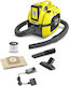 Karcher WD 1 Compact Battery Set Wet-Dry Vacuum for Dry Dust & Debris 230W with Waste Container 7lt