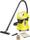 Karcher Vacuum WD 3 Battery Solo Rechargeable Vacuum Wet / Dry Without Charger and Battery with Plastic Bin 17lt