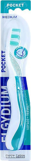 Elgydium Pocket Manual Toothbrush Medium Turquoise 1pcs