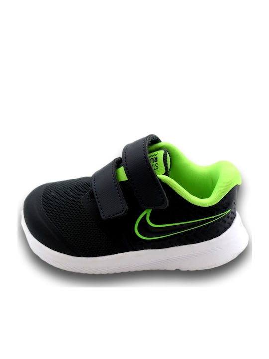 Star Runner Runner Star 2 Kids Sports Shoes Running with Hoop & Loop Closure Anthracite / Electric Green