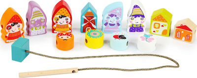 Cubika Slide Toy Lacing Dwarves made of Wood for 36++ Months