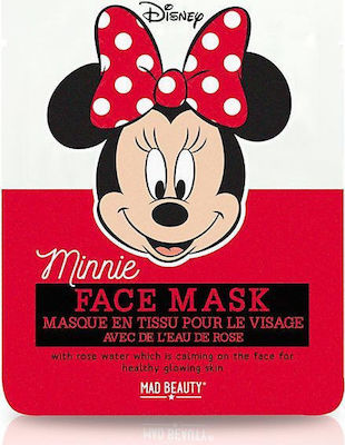 Mad Beauty Minnie Sheet with Rose Water Sheet with Rose Water Face Brightening Mask 25ml