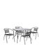 Adam 5 Pieces Outdoor Dining Room Set Gray