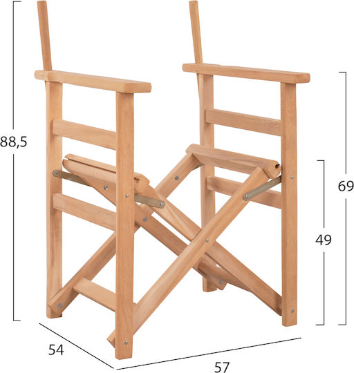 HomeMarkt Lemnos Gestell für Stuhl für Regisseur Hölzernes 57x54x88,5cm Beige