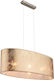 Globo Lighting Amy Pendant Light Three-Light Rail for Socket E27 Rose Gold