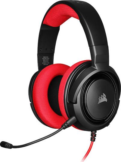 Corsair HS35 Over Ear Gaming Headset with Connection 3.5mm Red