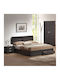 Capri Double Wooden Bed Zebrano For Mattress 160x200cm