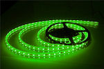 Waterproof LED Strip Power Supply 12V with Green Light Length 5m and 60 LEDs per Meter SMD3528