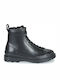 Brutus Leather Women's Ankle Boots with Medium Heel Black