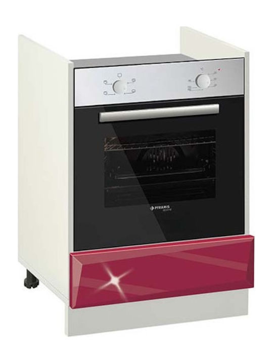 601F Floor Oven Base Cabinets Fuchsia L60xW60xH82cm