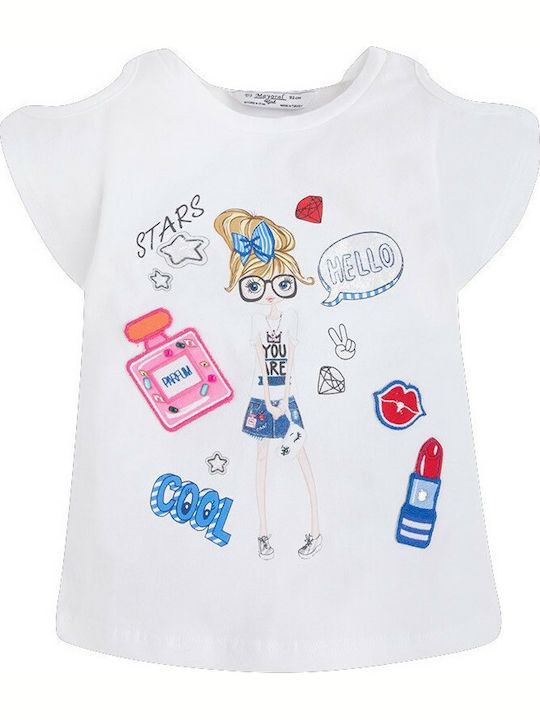 Mayoral Kids Blouse Short Sleeve White