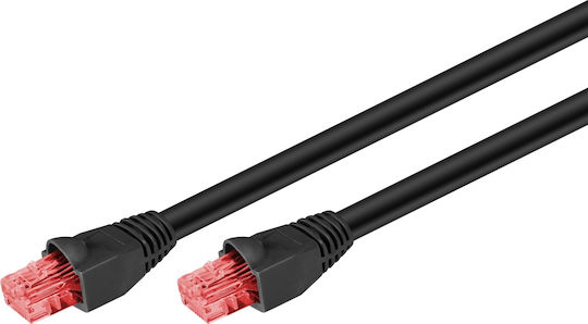 Goobay U/UTP Cat.6 (Gigabit) Network Cable Ethernet Outdoor 20m Black