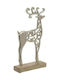 Inart Christmas Wooden Figure Reindeer Silver 30x30x5cm