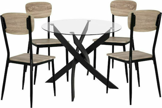 Esszimmermöbel-Set SONAMA 5 Stück 90x90cm