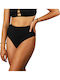 BP-3094 Bikini Slip Hohe Taille Schwarz