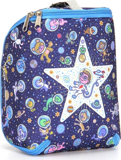 Laken Cosmos School Insulated Shoulder Lunch Bag Blue 18 x 12 x 24cm