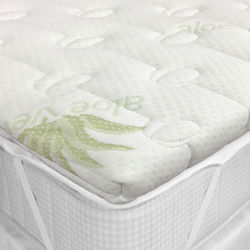 Palatex Topper Basic 132503 King Size Spumă Impregnat cu Aloe Vera & Benzi Elastice de Fixare 180x200x5buc