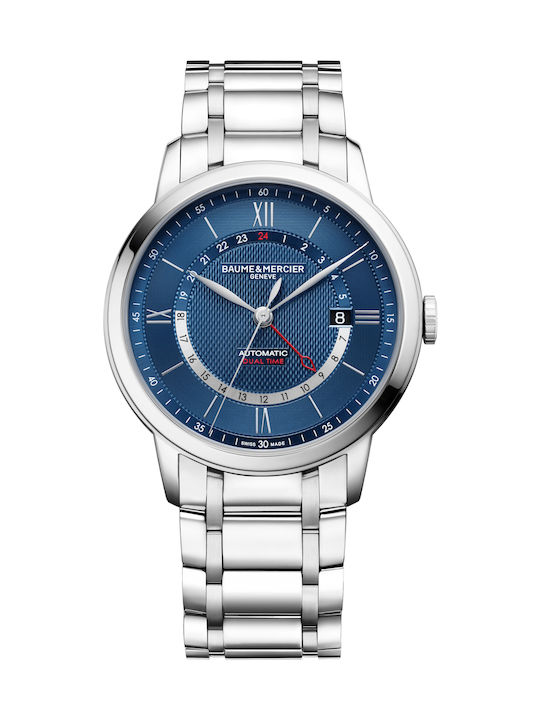 Baume & Mercier Classima Dual Time Ρολόι Αυτόματο με Μεταλλικό Μπρασελέ