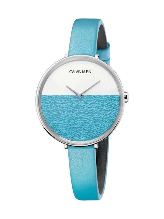 Calvin Klein Rise Кварцов Часовник с Кожена Каишка