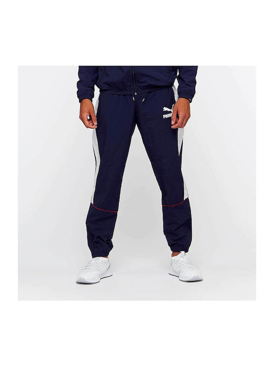 Puma Retro Woven Men's Sweatpants with Rubber Navy Blue