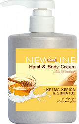 Imel New Line Milk & Honey Hidratantă Crema pentru Corp cu Aromă de Vanilie 500ml