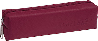 Bombata Classic Pencil Case Barrel with 1 Compartment Burgundy