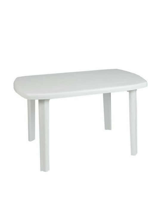 Πλαστικό Τραπέζι Εξωτερικού Χώρου 0125 Λευκό 150x90x72εκ.