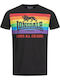 Lonsdale Marley T-shirt Bărbătesc cu Mânecă Scurtă Negru